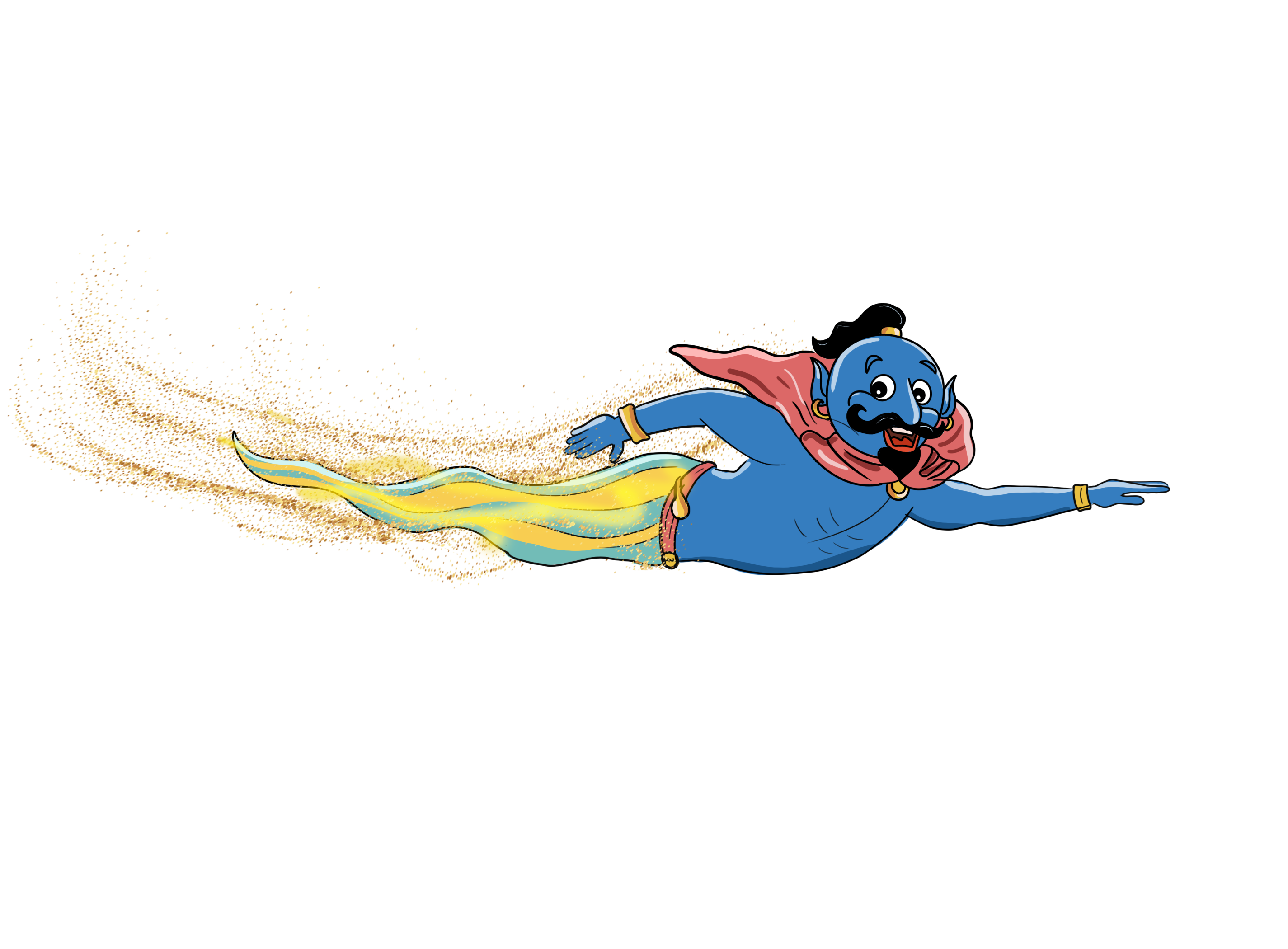 Finny the money genie flying